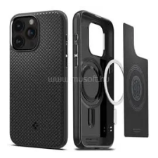 Spigen MAG ARMOR műanyag telefonvédő (ütésállóság, MagSafe, csíkos) FEKETE (ACS06736) tok és táska