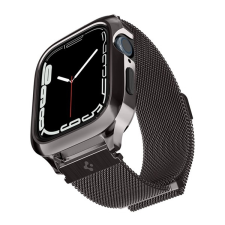Spigen METAL FIT PRO fém óra keret (közepesen ütésálló) FEKETE Apple Watch Series 7 45mm, Apple Watch Series 8 45mm okosóra kellék