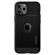 Spigen Robusztus Armor iPhone 12 Pro / iPhone 12 matt fekete telefontok tok és táska