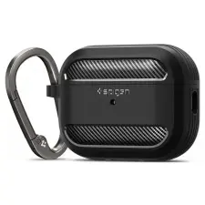 Spigen Rugged Armor AirPods Pro 2 fekete fülhallgató, fejhallgató tok