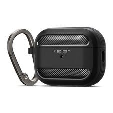 Spigen Rugged Armor Apple Airpods Pro 2 tok, fekete audió kellék