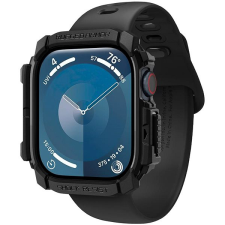 Spigen Rugged Armor Matte Black Apple Watch 10 46mm tok okosóra kellék