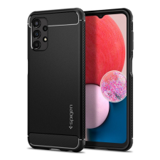 Spigen Rugged Armor Samsung Galaxy A13 tok, Matte Black, fekete tok és táska