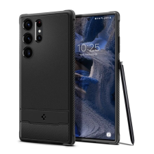 Spigen Rugged Armor Samsung Galaxy S23 Ultra tok Matte Black fekete tok és táska