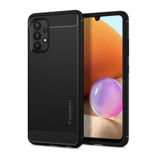 Spigen RUGGED ARMOR szilikon telefonvédő (közepesen ütésálló, légpárnás sarok, karbon minta) FEKETE tok és táska