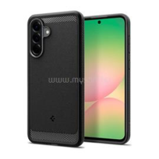 Spigen RUGGED ARMOR szilikon telefonvédő (ütésállóság, légpárnás sarok, karbon minta) FEKETE (ACS09225) tok és táska