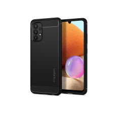 Spigen Samsung A525F Galaxy A52/A526B Galaxy A52 5G ütésálló hátlap - Spigen Rugged Armor - fekete tok és táska