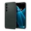 Spigen Samsung Galaxy S24 (SM-S921) liquid air szilikon telefonvédő (ütésállóság, légpárnás sarok, rombusz) sötétzöld