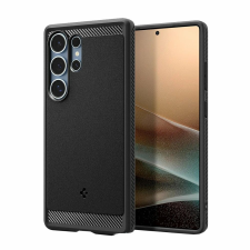 Spigen Samsung Galaxy S25 Ultra tok - Spigen Rugged Armor MagSafe - matt fekete tok és táska