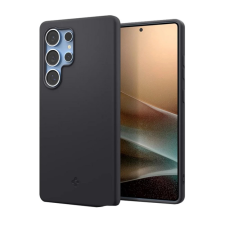 Spigen SILICONE FIT MAG szilikon telefonvédő (ütésállóság. MagSafe) FEKETE tok és táska