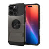 Spigen SLIM ARMOR MAG szilikon telefonvédő (műanyag hátlap, ütésállóság, légpárnás sarok, MagSafe) SÖTÉTSZÜRKE (ACS08033)