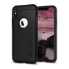 Spigen SLIM ARMOR szilikon telefonvédő (közepesen ütésálló, műanyag hátlap, kitámasztó, logo kivágás) FEKETE [Apple iPhone XS Max 6.5] (065CS25156)