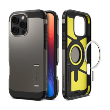 Spigen TOUGH ARMOR MAG műanyag telefonvédő (ütésállóság, MagSafe) SÖTÉTSZÜRKE Apple iPhone 16 Pro Max tok és táska