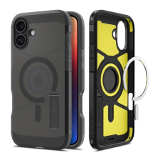 Spigen Tough Armor MagFit hátlap kitámasztóval iPhone 16 fagyos fekete (ACS08515) tok és táska