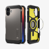 Spigen Tough Armor MagFit hátlap kitámasztóval iPhone 16 sötétszürke