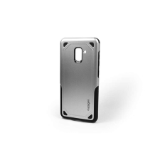 Spigen TPU telefontok hybrid armor Samsung Galaxy A8 Plus (2018) A730 ezüst tok és táska
