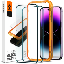 Spigen tR Align Master 2 Pack FC Black iPhone 14 Pro Max üvegfólia mobiltelefon kellék
