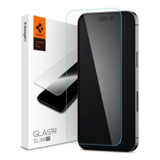 Spigen TR SLIM HD képernyővédő üveg (2.5D, karcálló, tok barát, ujjlenyomat mentes, ultravékony, 0.2mm, 9H) ÁTLÁTSZÓ Apple iPhone 14 Pro mobiltelefon kellék