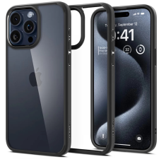 Spigen Ultra Hybrid hátlap iPhone 15 Pro átlátszó-fekete tok és táska