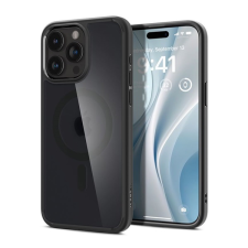 Spigen ULTRA HYBRID MAG műanyag telefonvédő (közepesen ütésálló, légpárnás keret, Magsafe kompatibilis) FEKETE Apple iPhone 15 Pro Max tok és táska