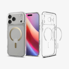 Spigen Ultra Hybrid Magfit tok Apple iPhone 17 Pro Max átlátszó-arany tok és táska
