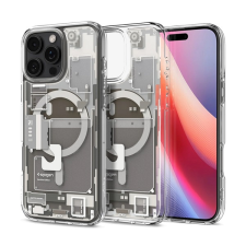 Spigen ULTRA HYBRID ZERO ONE műanyag telefonvédő (ütésállóság, légpárnás keret, MagSafe) TITÁN Apple iPhone 16 Pro tok és táska