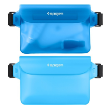 Spigen Univerzális sport övtáska, zárható, vízálló, Spigen Aqua Shield A620, világoskék - 2 db / csomag tok és táska