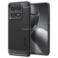Spigen Xiaomi 14T, Szilikon tok, Spigen Rugged Armor, karbon minta, fekete tok és táska