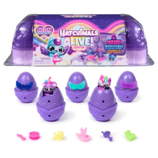 Spin Master Hatchimals Alive! Tojástartó neon szivárvány szett 5 kikelő tojással játékfigura