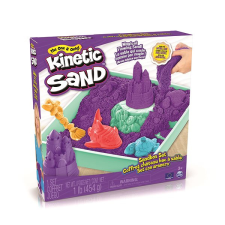 Spin Master Kinetic Sand Folyékony homok alátéttel, lila kreatív és készségfejlesztő