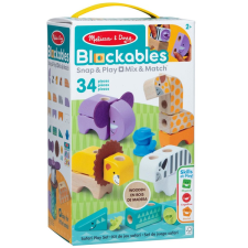 Spin Master Melissa&Doug: Blockables - Safari állatos fa játékszett - Spin Master barkácsolás, építés