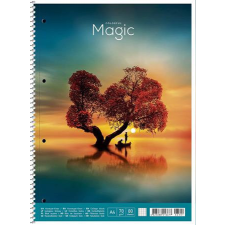  Spirálfüzet, A4+, vonalas, 80 lap, SHKOLYARYK "Colourful magic", vegyes füzet