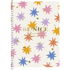  Spirálfüzet, A5, kockás, 80 lap, SHKOLYARYK, színes minták, vegyes füzet