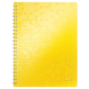  Spirálfüzet A/4 kockás WOW sárga