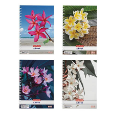  Spirálfüzet A/5 80 lap kockás Flower füzet