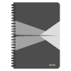  Spirálfüzet A/5 kockás Office PP borítóval szürke
