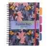  Spirálfüzet, B5, vonalas, 100 lap, PUKKA PAD "Project Book Bloom", vegyes minta