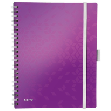 Spirálfüzet LEITZ Wow Active A/4 80 lapos kockás lila füzet