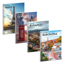  Spirálfüzet vonalas ARS UNA Cityscape A/4 60 lapos füzet