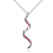 Spiralis - rózsaszín - Swarovski kristályos nyaklánc nyaklánc