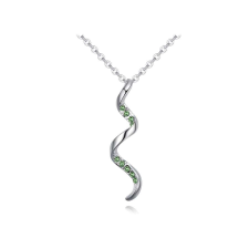 Spiralis - zöld - Swarovski kristályos nyaklánc nyaklánc