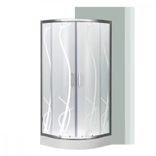  Spirit Bamboo 90x90 cm íves zuhanykabin zuhanytálcával kád, zuhanykabin