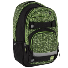 Spirit : Campus zöld-fekete lekerekített iskolatáska, hátizsák 46×32×19 cm iskolatáska