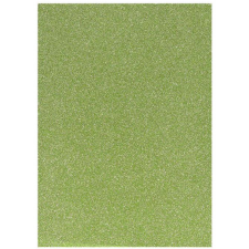 Spirit : Csillámos dekorációs habszivacs lap citromzöld színben A/4 1db kreatív és készségfejlesztő