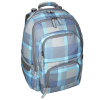 Spirit : E-Bag kék kockás lekerekített iskolatáska, hátizsák