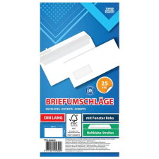 Spirit : Fehér bal ablakos boríték LA/4 11x23cm 25db-os csomag boríték