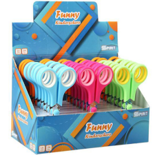 Spirit : Funny olló 14cm-es rozsdamentes acél pengével türkiz zöld színben 1db olló