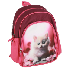 Spirit : Kitty cica mintás lekerekített iskolatáska, hátizsák 24x13x31cm iskolatáska