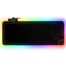 Spirit of Gamer Darkskull HUB RGB XXL egérpad, 800 x 300 x 4mm, RGB élvilágítás, Usb, fekete (Sog-Padxxrgb) asztali számítógép kellék