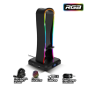  Spirit of Gamer Fejhallgató állvány - SENTINEL (4xUSB2.0, kábelvezetés, csúszásmentes talp, 11 RGB p